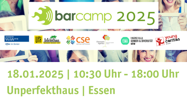 Einladung zum 8. Barcamp 2025 vom Ehrenamt Agentur Essen e.V.